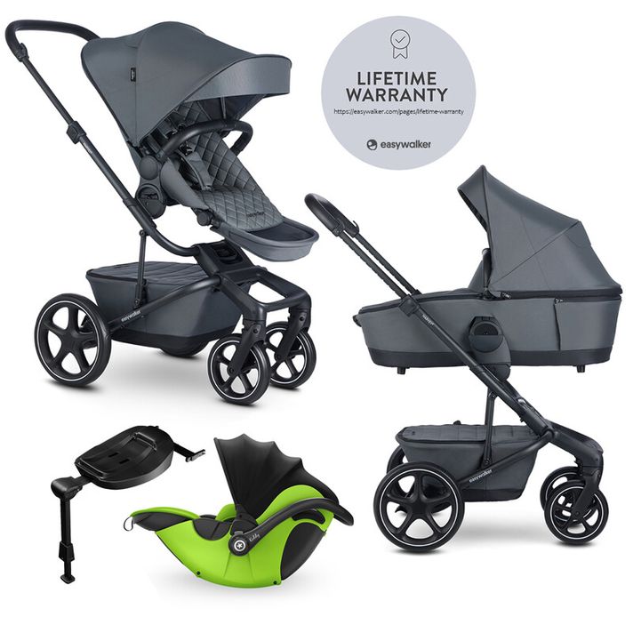 EASYWALKER - Kočárek kombinovaný Harvey? Premium 2v1 Mineral Grey LITE RWS + KIDDY Evoluna i-size 2