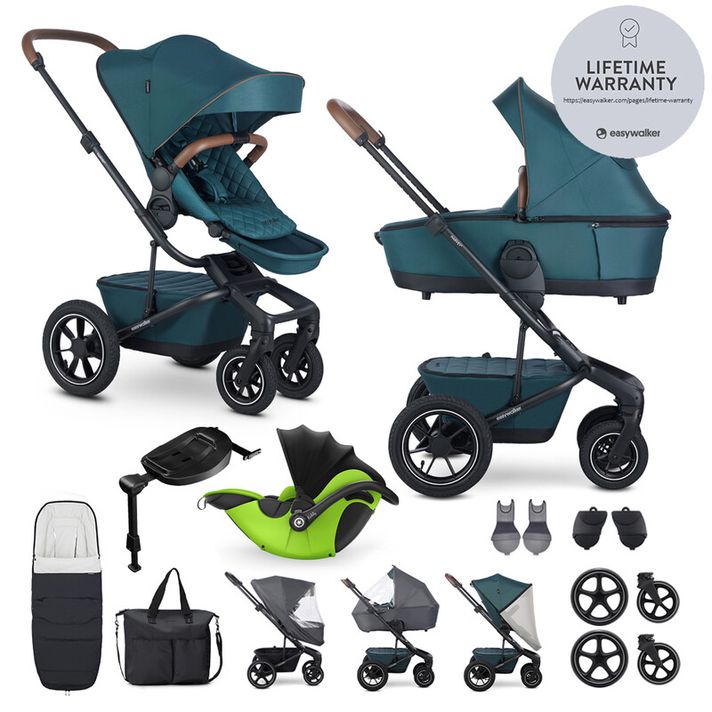 EASYWALKER - Kočárek kombinovaný Harvey? Premium Jade Green XXL AIR + KIDDY Evoluna i-size 2