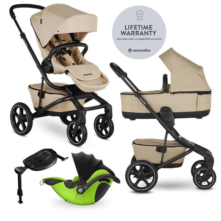 EASYWALKER - Kočárek kombinovaný Jimmey 2v1 Sand Taupe LITE RWS + KIDDY Evoluna i-size 2 + základna