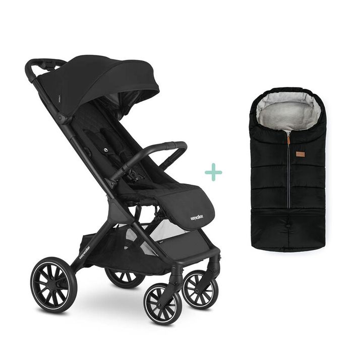 EASYWALKER - Kočárek sportovní Jackey XL Shadow Black + fusak Jibot ZDARMA