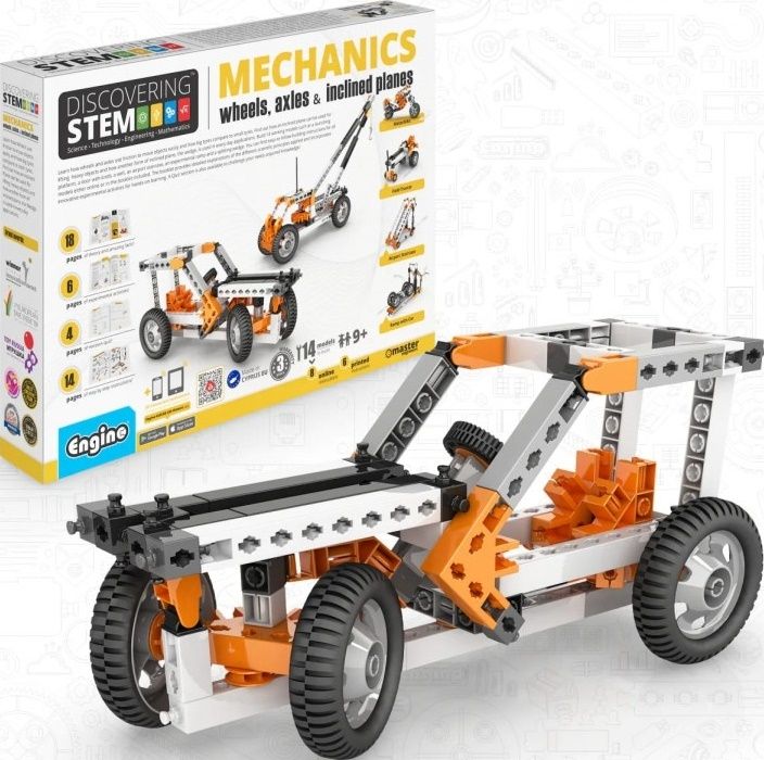 ENGINO - STEM MECHANICS: Kola, nápravy a nakloněné roviny