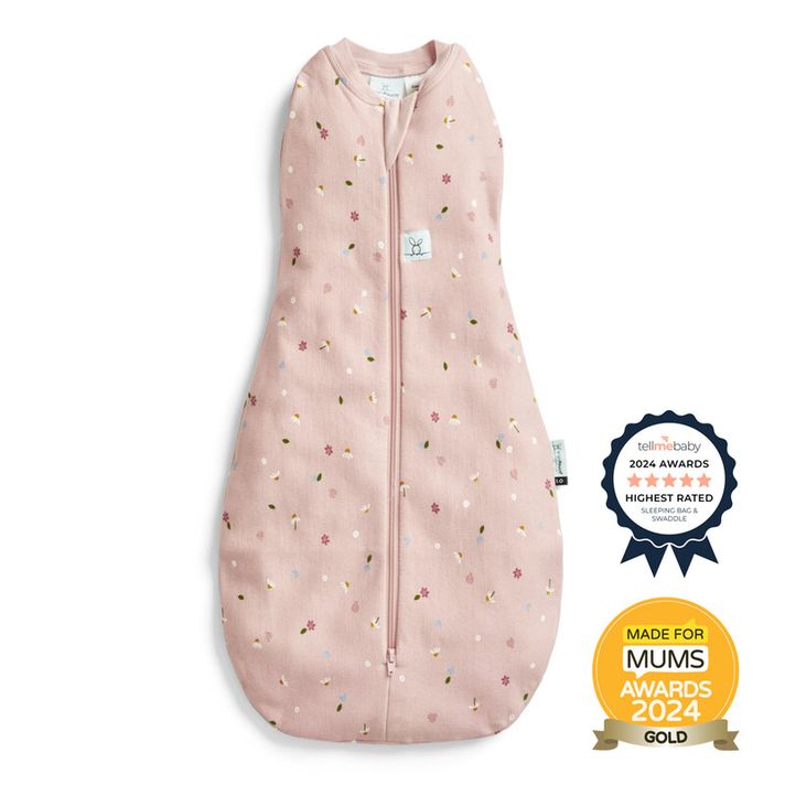 ERGOPOUCH - Zavinovačka a pytel na spaní 2v1 Cocoon Daisies 3-6 m, 6-8 kg, 0,2 tog