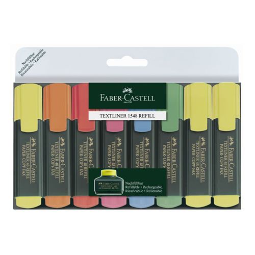 FABER CASTELL - Zvýrazňovač Textliner 1548/8 set 6 + 2