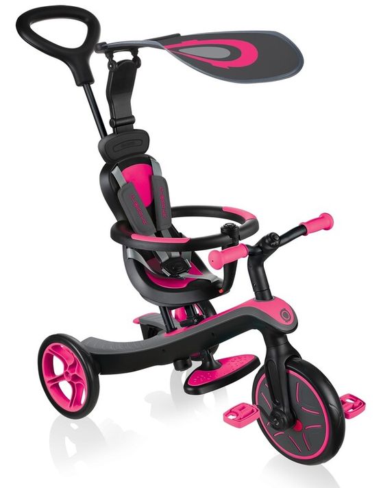 GLOBBER - Tříkolka EXPLORER TRIKE 4 IN 1 Fuchsia