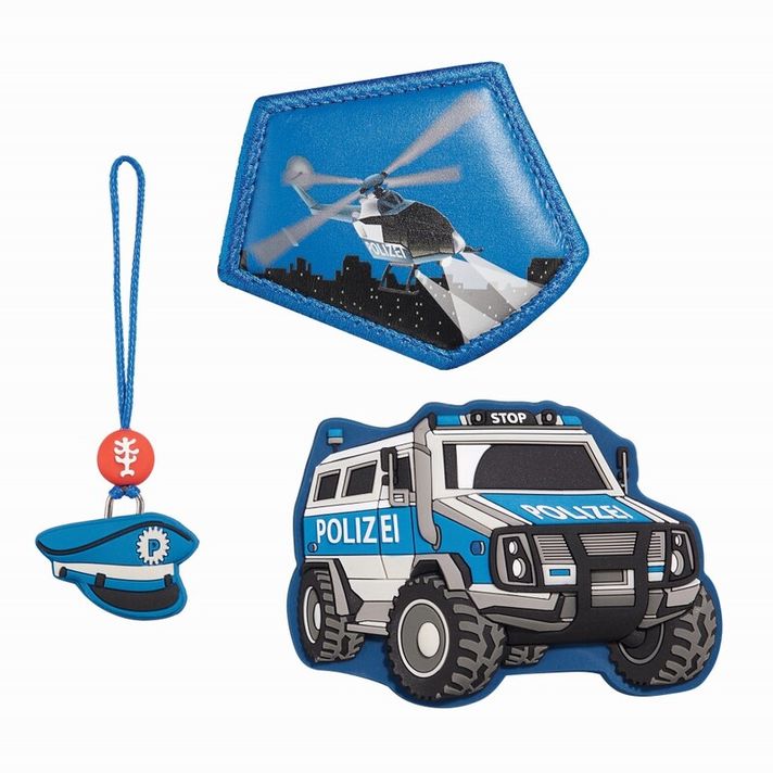 HAMA - Doplňkový set obrázků MAGIC MAGS Policejní auto k aktovkám GRADE, SPACE, CLOUD, 2v1 a KID