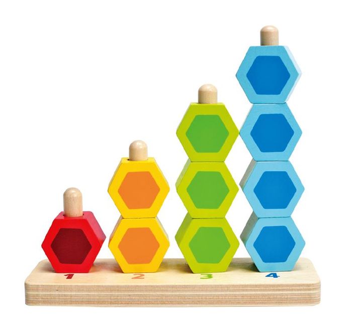 HAPE - Navlékací barevné šestiboké tvary