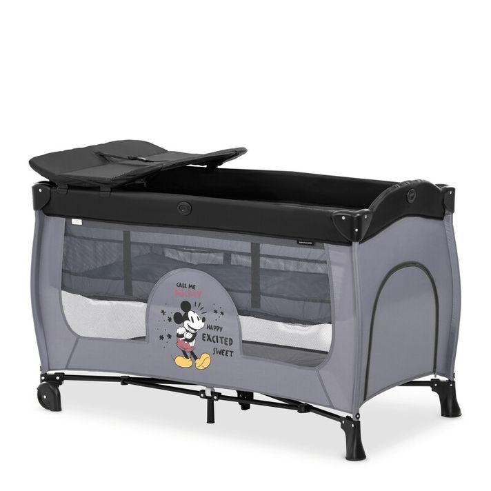 HAUCK - Cestovní postýlka s pultem Sleep N Play Center Mickey Mouse Grey