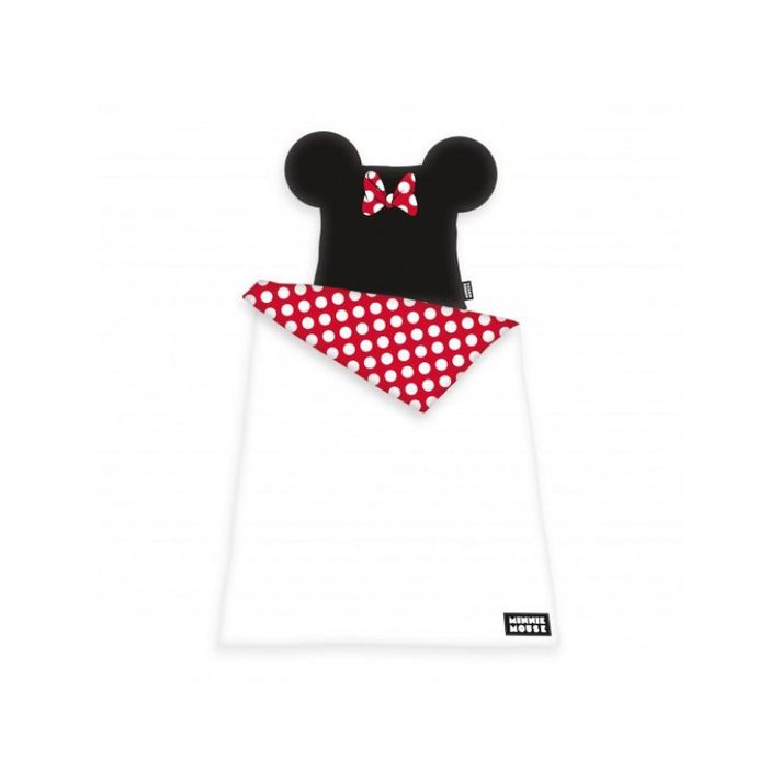 HERDING - Luxusní 3D oboustranné bavlněné povlečení MINNIE MOUSE, 140/200 + 70/90