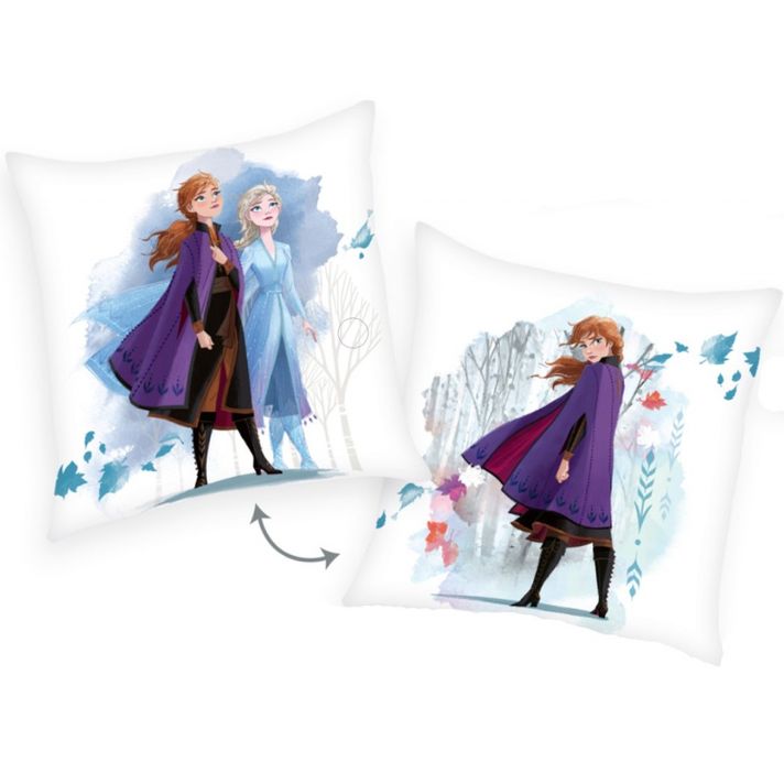 HERDING - Oboustranný dekorační polštářek 40/40cm DISNEY FROZEN 2