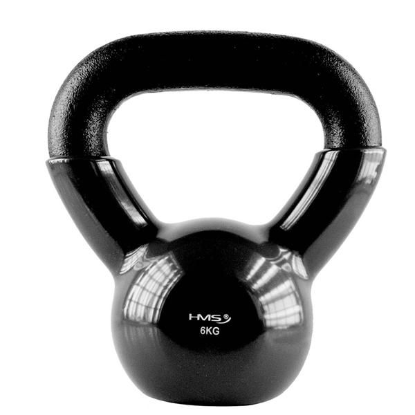 HMS - Kettlebell pokrytý vinylem KNV06 6 kg, černý