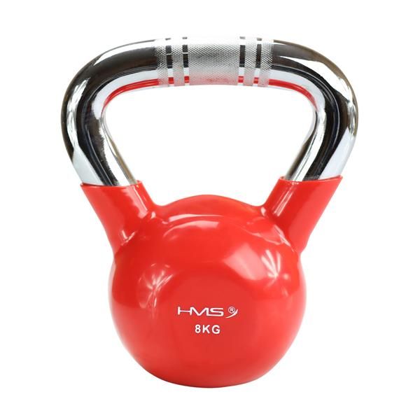 HMS - Kettlebell s chromovaným úchopem KTC 8 kg červený