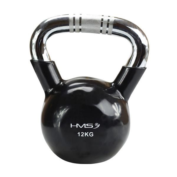 HMS - Kettlebell s chromovaným úchopem KTC 12 kg černý