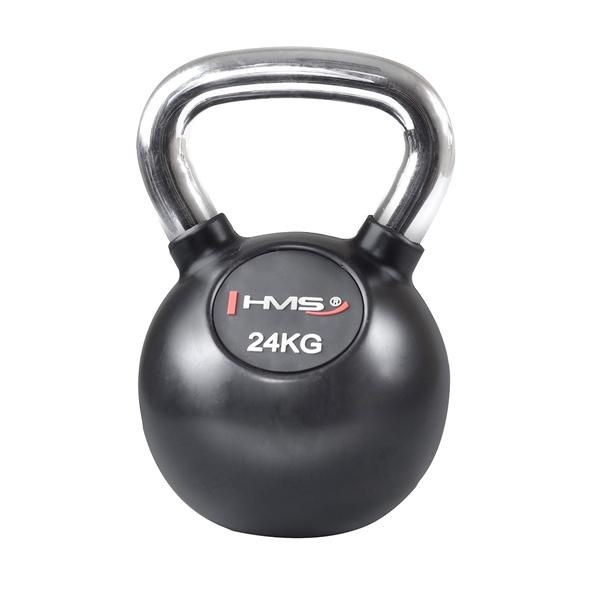 HMS - Vinylový kettlebell s chromovaným úchopem HMS KGC 24 kg