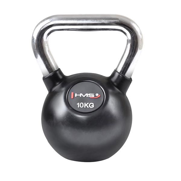 HMS - Vinylový kettlebell s chromovaným úchopem KGC 10 kg