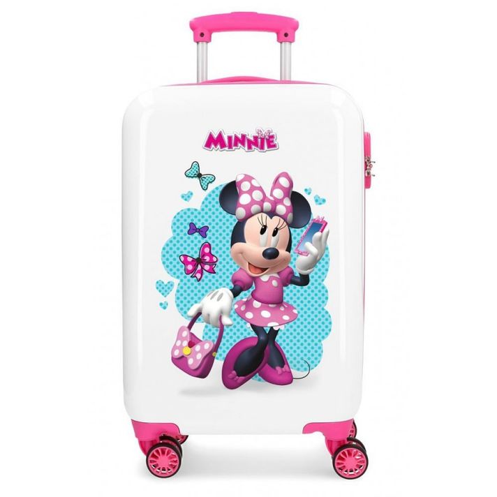 JOUMMA BAGS - Luxusní dětský ABS cestovní kufr MINNIE MOUSE White, 55x34x20cm, 4641462