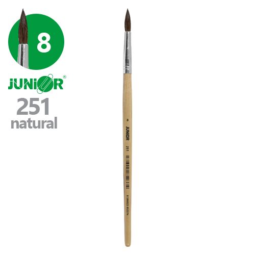 JUNIOR - Štetec guľatý č. 8 251 Natural