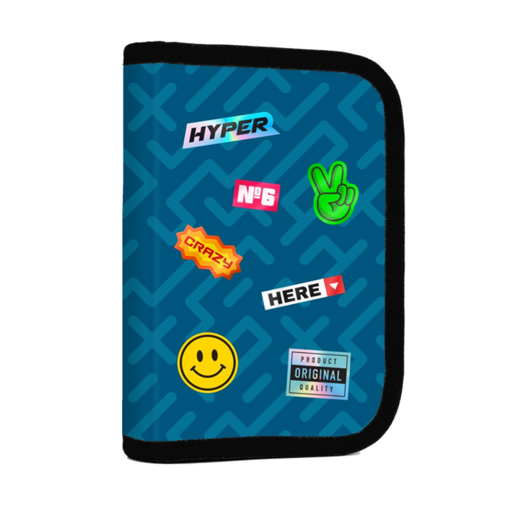 KARTON PP - Penál 1 p. 2 chlopně, prázdný OXY GO Stickers