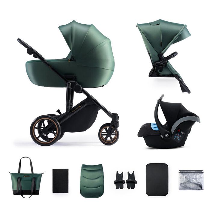 KINDERKRAFT - SELECT Kočárek kombinovaný 3v1 Prime 2 Dark Green, Premium