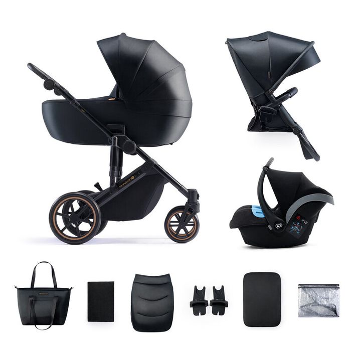 KINDERKRAFT - SELECT Kočárek kombinovaný 3v1 Prime 2 Venezian Black, Premium