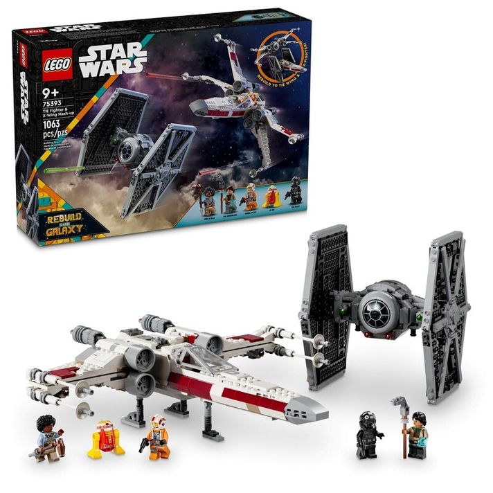 LEGO - Star Wars 75393 TIE & X-wing Fighter – kombinovaná stavebnice