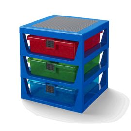 LEGO STORAGE - organizér se třemi zásuvkami - modrá