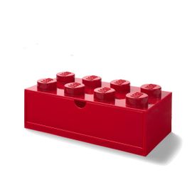 LEGO STORAGE - stolní box 8 se zásuvkou - červená
