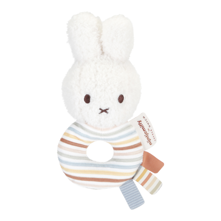 LITTLE DUTCH - Chrastítko králíček Miffy Vintage Proužky