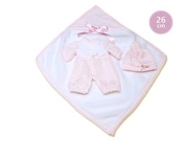 LLORENS - M26-310 oblečení pro panenku NEW BORN velikosti 26 cm