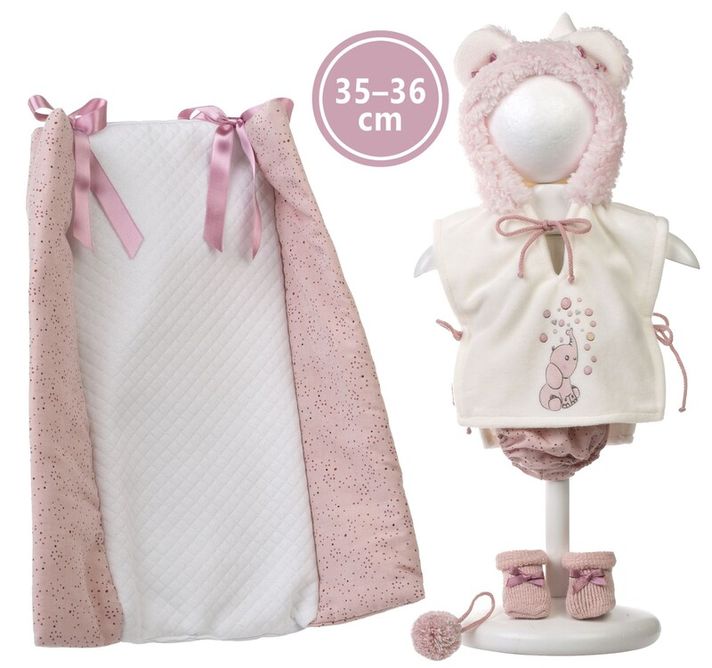 LLORENS - M635-44 obleček pro panenku miminko NEW BORN velikosti 35-36 cm