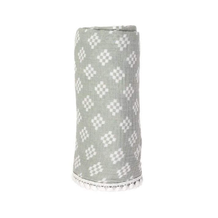 LODGER - Swaddler Tribe Muslin Silt Green