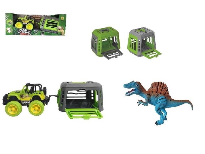 MAC TOYS - Jeep s přívěsem a dinosaurem, Mix produktů