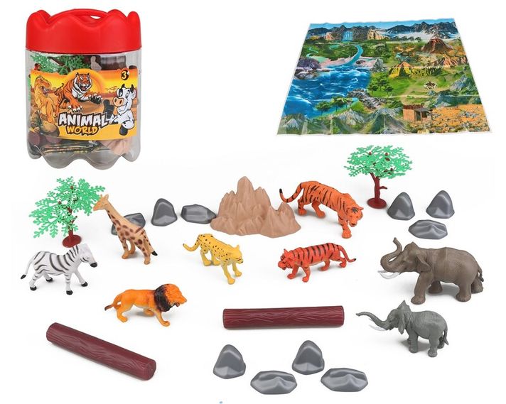 MAC TOYS - Zvířata safari set 21ks