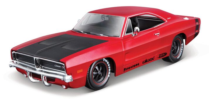 MAISTO - 1969 Dodge Charger R/T, červená, Classic Muscle, 1:25