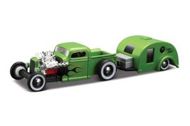 MAISTO - Design Tow & Go, 1936 Chevrolet Pick-up Traveler Trailer, 1:64