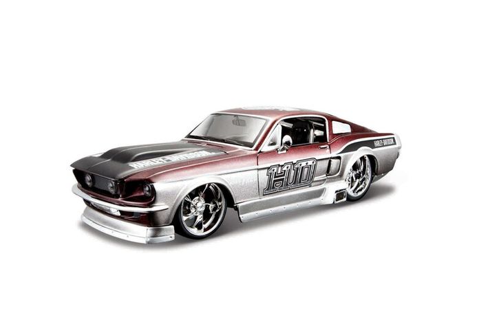 MAISTO - Harley-Davidson Custom, 1967 Ford Mustang GT , 1:24