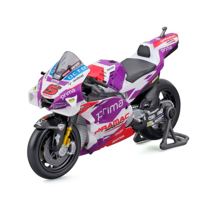 MAISTO - 36390-5 - Motocykl, Ducati Pramac racing 2022 (#5 Johann Zarco), 1:18