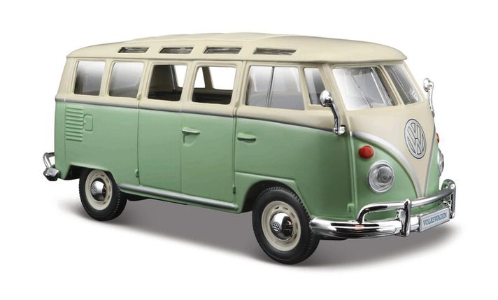 MAISTO - Volkswagen Van Samba, zeleno/krémová, 1:25