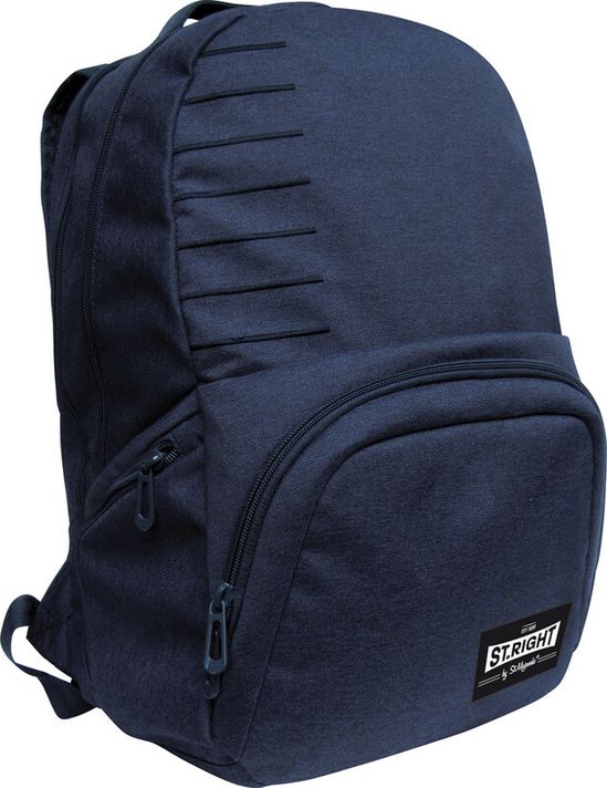 MAJEWSKI - Studentský batoh St.Right Melange navy blue BP35