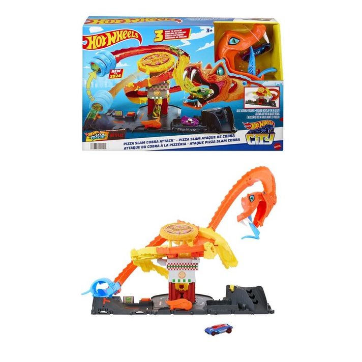 MATTEL - Hot Wheels City Hladová Kobra Útočí Na Pizzerku