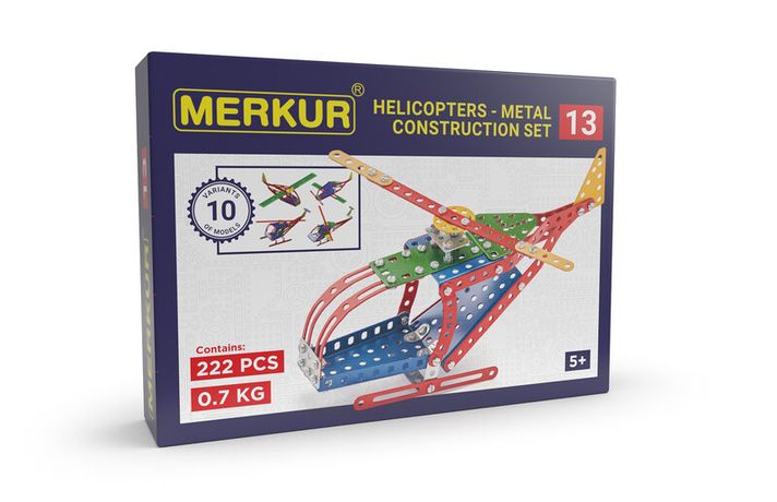 MERKUR - 013 Vrtulník, 222 dílů, 10 modelů