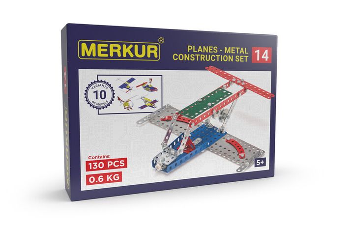 MERKUR - 014 Letadlo, 130 dílů, 10 modelů