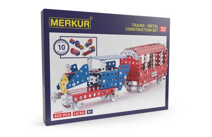 MERKUR - 032 Železniční modely, 300 dílů, 10 modelů