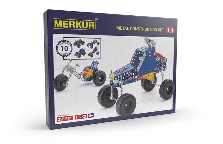 MERKUR - 1.1 Stavebnice vozidel, 256 dílků, 10 modelů