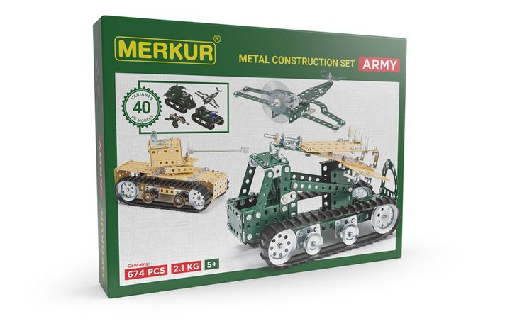 MERKUR - Army Set, 674 dílů, 40 modelů