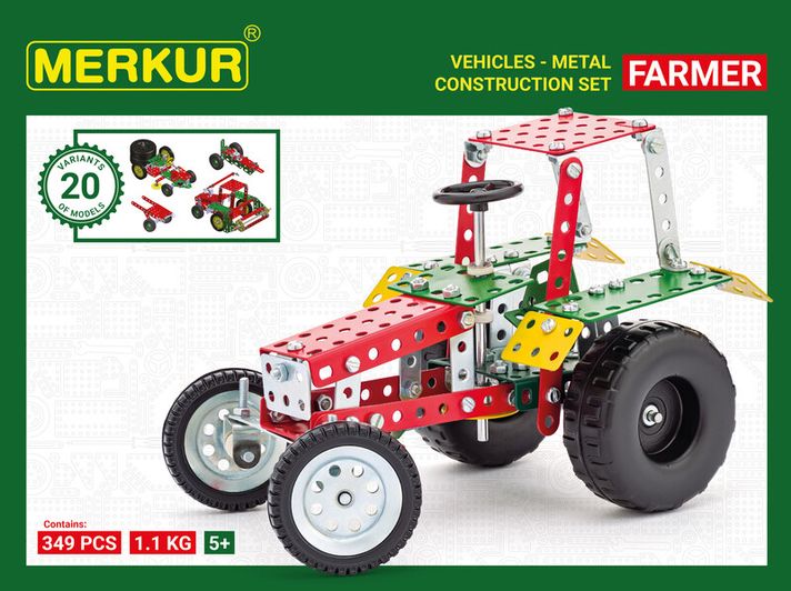 MERKUR - Farmer Set, 341 dílků, 20 modelů
