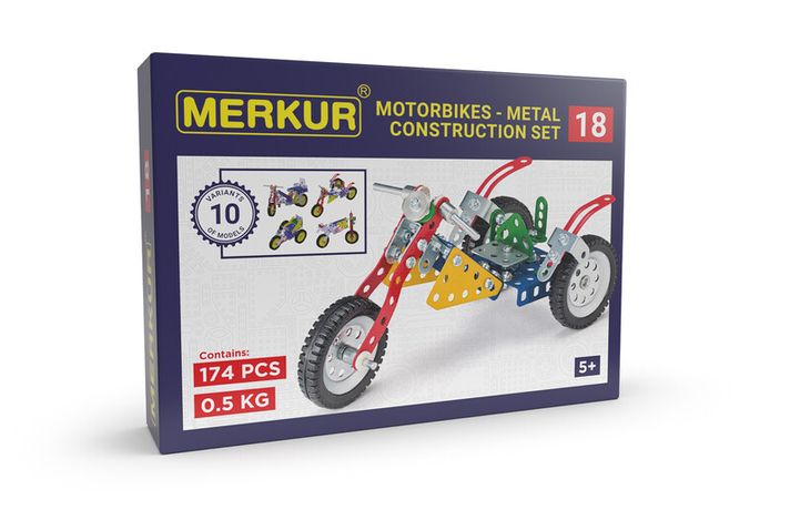 MERKUR - 018 Motocykly, 174 dílů, 10 modelů