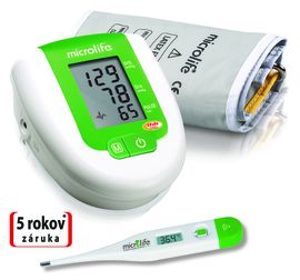 MICROLIFE - BP 3AG1 automatický tlakoměr s teploměrem MT 3001