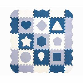 MILLY MALLY - Pěnové puzzle podložka ohrádka Jolly 3x3 Shapes Blue