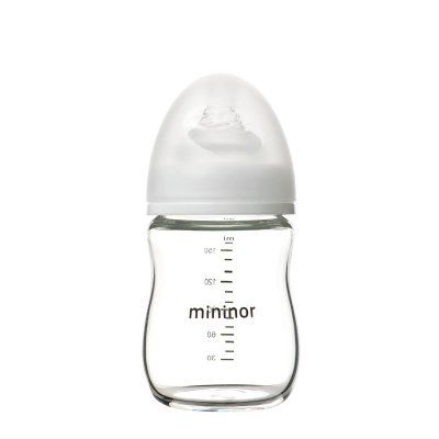 MININOR - Skleněná kojenecká lahev 160ml 0m