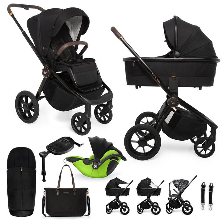 MUUVO  - Kočárek kombinovaný Quick SE 2 Sunset black set 2v1 + KIDDY Evoluna i-size 2 + základna